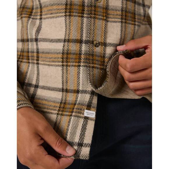 NEW 7DIAMONDS generation plaid shirt in oat